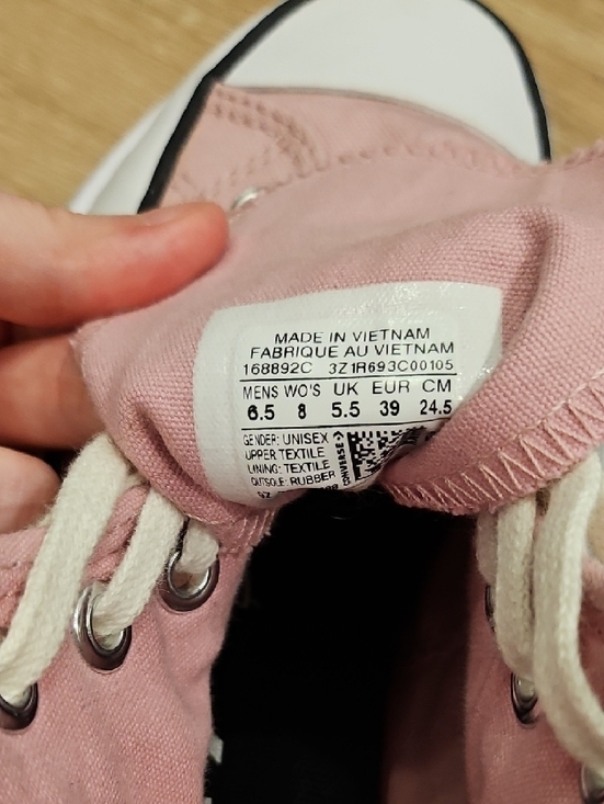 Converse Pink High Top Canvas Sneakers - Picture 10 of 11